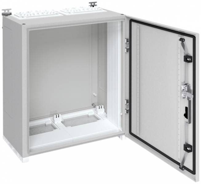 Armadio murale Hager univers con porta piena CP I IP55 650×550×275mm RAL 7035 