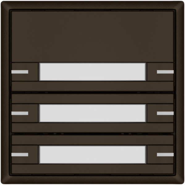 Poussoir KNX RGB EDIZIO.liv SNAPFIX® capteur temp.RGB-LED étiqu.3×com.2T br 