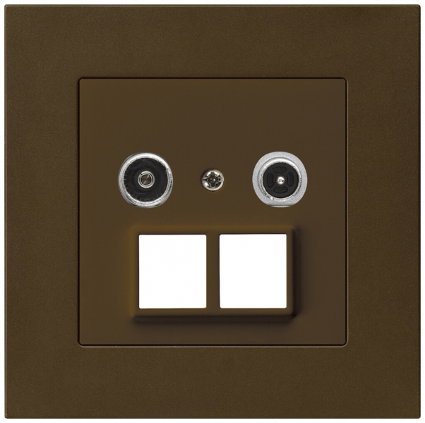 Prise multimédia ENC kallysto.pro R/TV 14dB 2GHz brun 