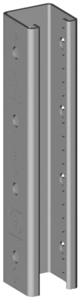 Rail d'ancrage Niedax 1000mm zingué à chaud par immersion 