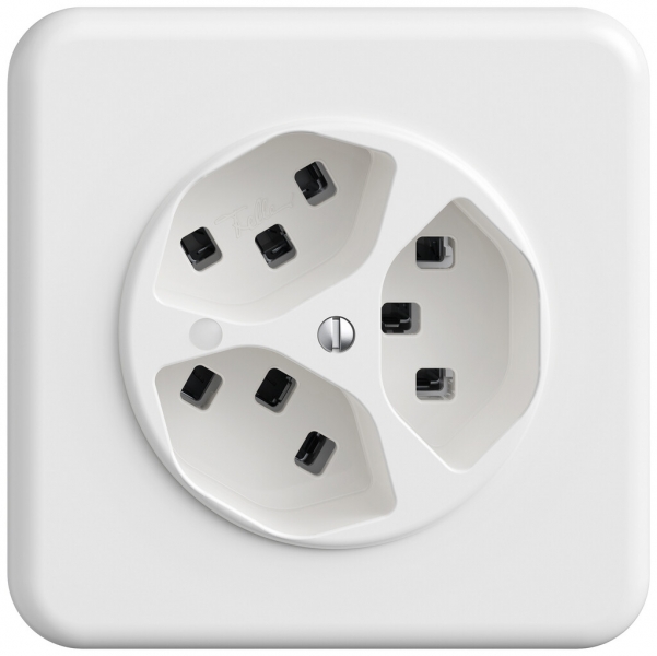 Presa INC STANDARDdue SNAPFIX® 3×T23 con LED bi 