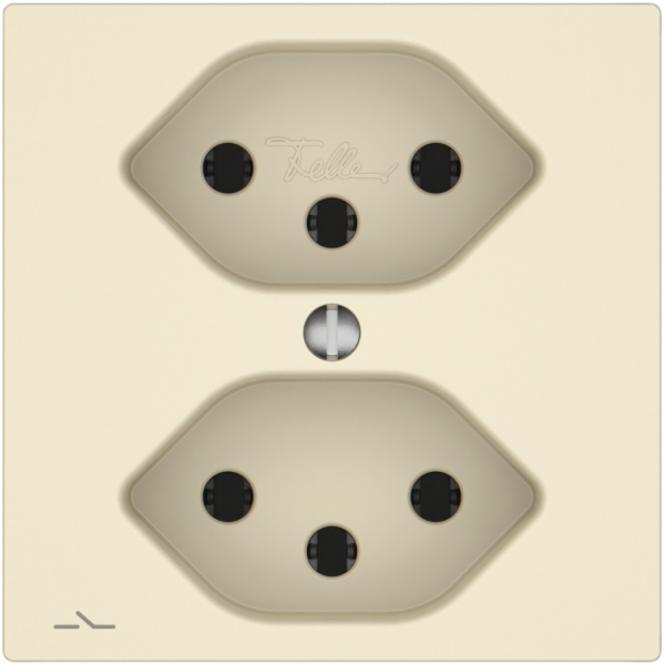 Steckdose EDIZIO.liv SNAPFIX® 2×T13 1×S cr 