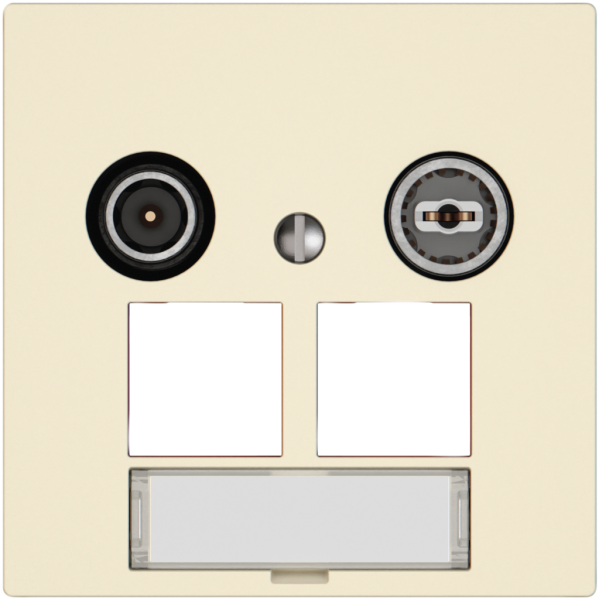 Presa multimedia TV-R EDIZIO.liv SNAPFIX® EASYNET p.2×RJ45 S-One 15dB cr 