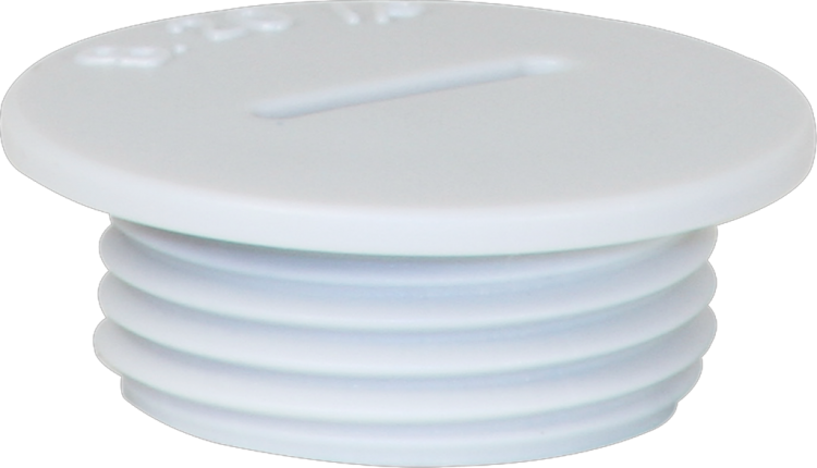 Bouchon avec rebord PS M20 gris clair 