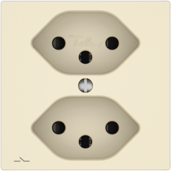 Presa EDIZIO.liv SNAPFIX® 2×T13 1×S con shutter cr 