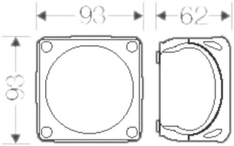 Boîte de dérivation AP Hensel KF B 2.5mm² sans bornes noir 