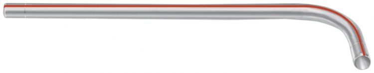 Bogen Symalit Chiaro 90° PE grau 92/80 mit 2m-Verlängerung r=800mm KRB-BL2000 