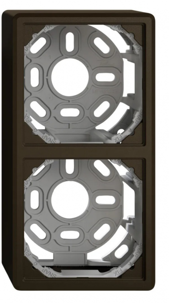 Intestazione AP EDIZIO.liv SNAPFIX® 2×1 per combinazioni a libera scelta marrone 