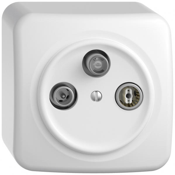 Prise antenne AP TV-R-SAT STANDARDdue SNAPFIX® DB52 prise de dérivation bc 