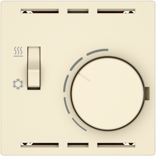 Raumthermostat EDIZIO.liv SNAPFIX® m.Schalter Heizen/Kühlen 230VAC 50Hz cr 