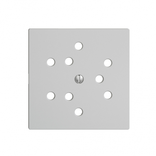 Placca frontale 3×T12 EDIZIOdue grigio chiaro, con shutter 