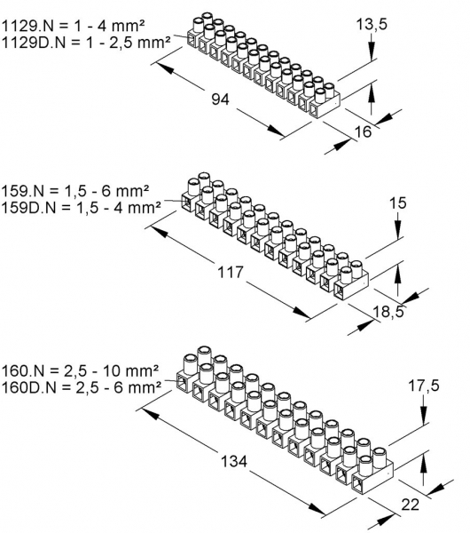 Morsettiera Kleinhuis 12P 1.5…4mm² 450V 