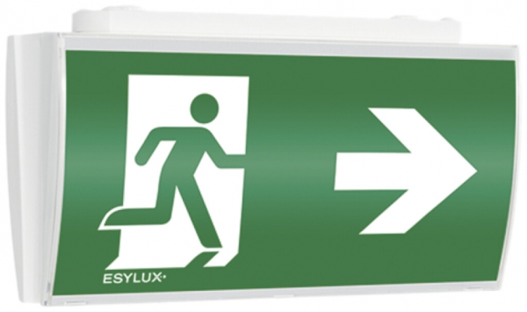 Luminaire de secours ESYLUX SLF LEDi SC/C montage au plafond 