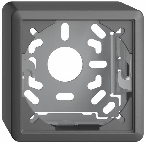 Cappa con piastra di base 54mm EDIZIOdue grigio scuro 