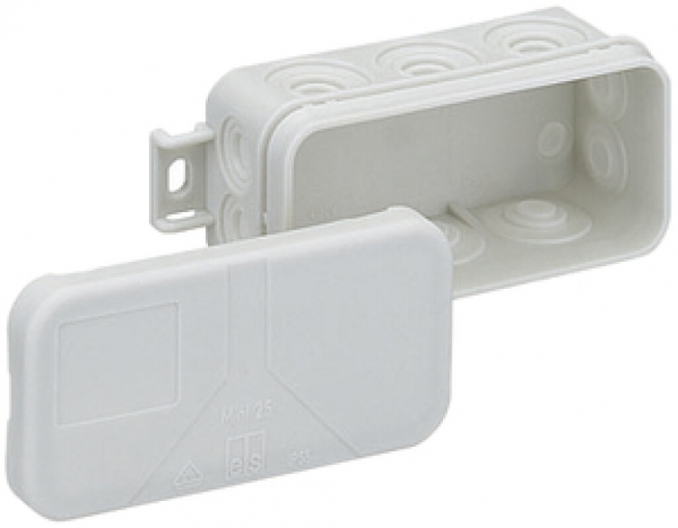 Scatola derivazione AP Mini 25 89×43×37mm, grigio chiaro 