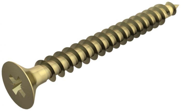 Vis à bois à tête conique spéciale Bettermann 4×50mm zingué 
