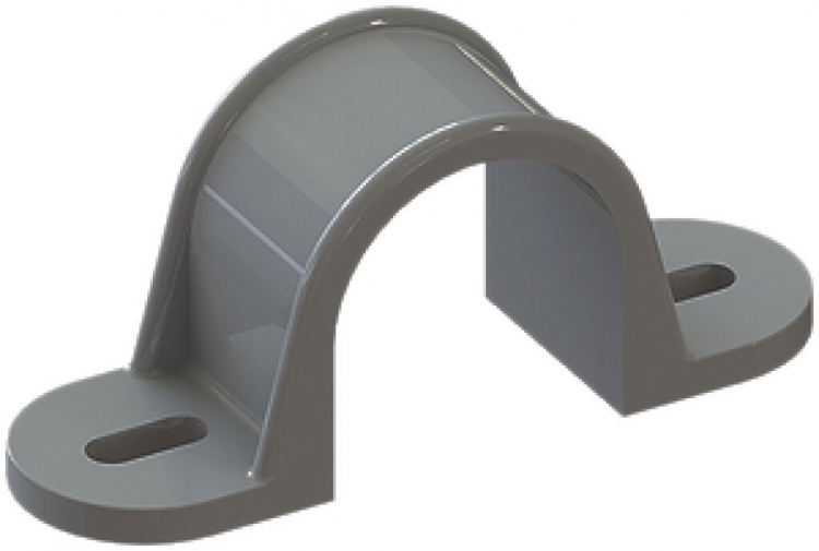 Bride 2 vis AGRO ALU/KRH M25 gris PKS2.M25 