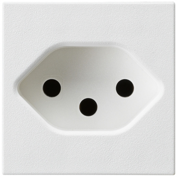 EB-Steckdose Hager Typ 13 weiss 45×45 mit Steckklemmen 