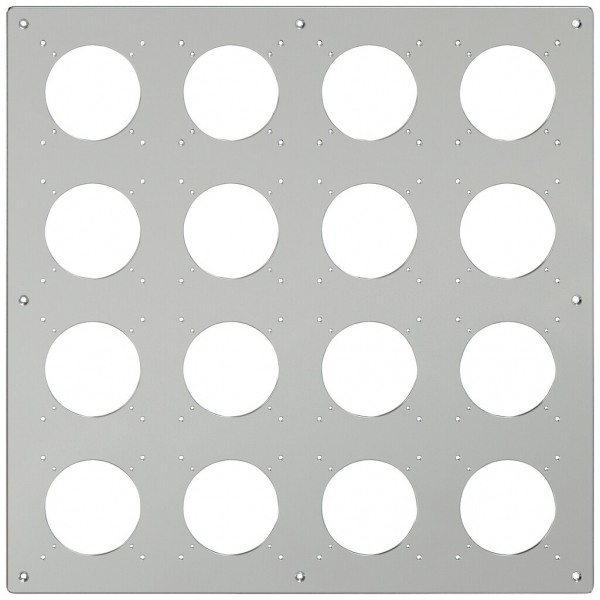 Plaque de montage ELEMENT SNAPFIX® 4×4 horizontal&vertical 425×425mm aluminium 