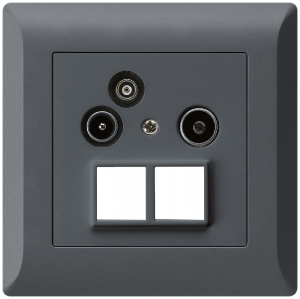 Presa antenna INC R/TV/dati kallysto.line HMS 2GHz 19db antracite 