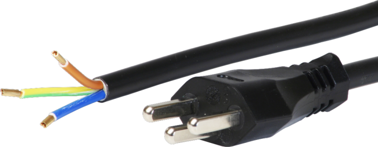 Câble de réseau T23 Td 3×1.5mm² 2m avec fiche T23 noir 