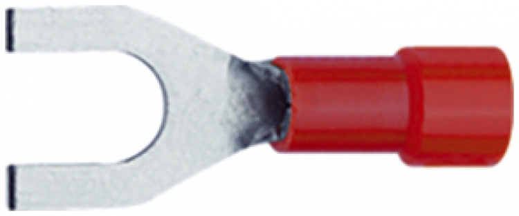 Cosse à sertir forme fourche Ferratec M3 isolé PC 0.5…1mm² rouge 100 pièces 