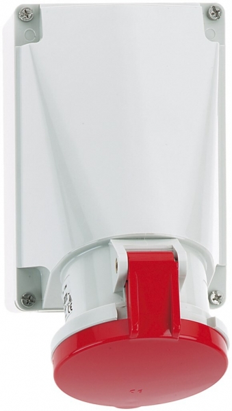 Prise AP CEE Bals 5P 63A 400V 6h rouge IP44 nick.bornes à vis 