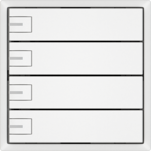 Pulsante universale EDIZIO.liv UNI SNAPFIX® 5…48V c.LED blu 4× com.1T bi 