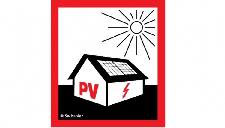 Autocollante rosso «Avviso per i pompieri» 