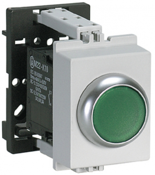 Pulsante INS K&N 16A Ch/R grigio/verde 