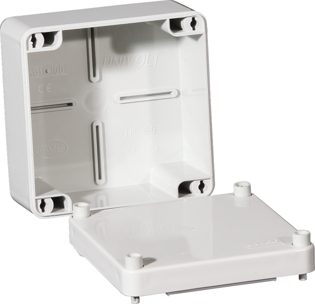 Boîte de dériv. PPO 105×105×65mm vide grc IP65 