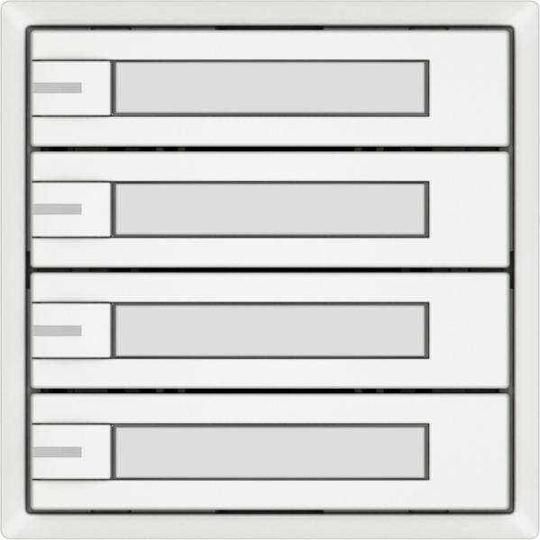 Pulsante universale EDIZIO.liv UNI SNAPFIX® 5…48V c.LED 4× com.1T targ.bi 