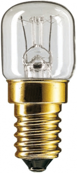 Lampe tubulaire App E14 15W 240V T22 clair pour four 