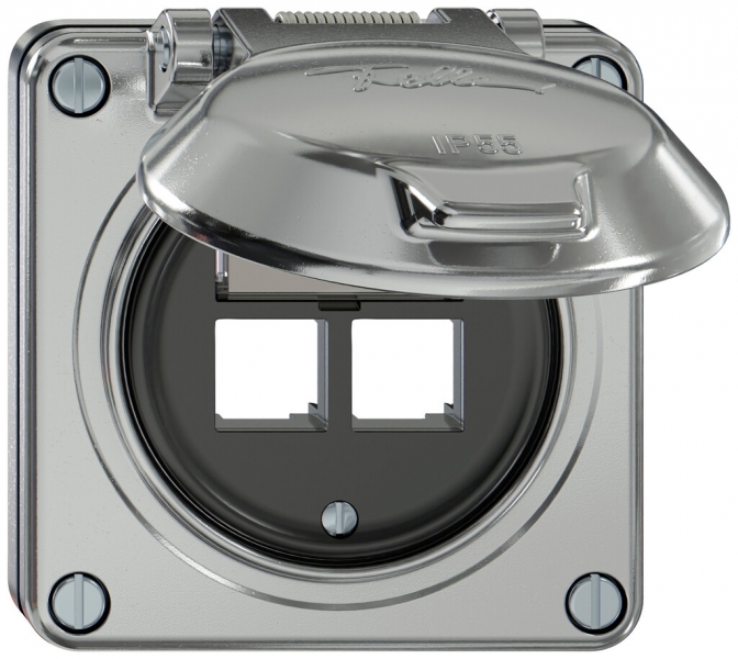 Kit di montaggio INC Feller ELEMENT SNAPFIX® EASYNET 2×diritto 87×91mm all 