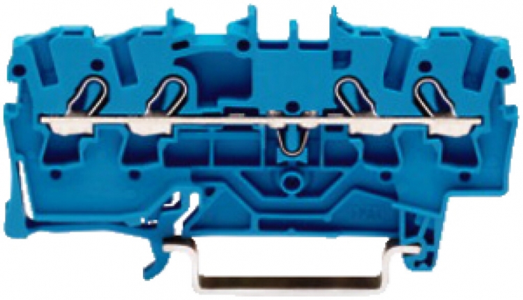 Morsetto di passaggio WAGO Top Job-S 2.5mm² 4L blu serie 2002 