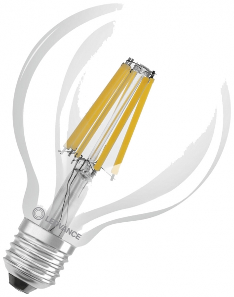 Lampe LED LEDVANCE CLAS GLOBE E27 11W 1521lm 4000K VAR Ø95×135mm clair 
