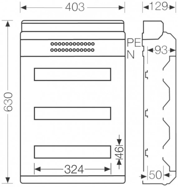 Centralino AP Hensel KV 9354 