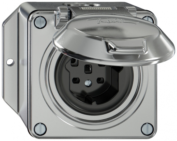 Presa AP ELEMENT SNAPFIX® 1×tipo 25 16A 440V con coperchio IP20 all 