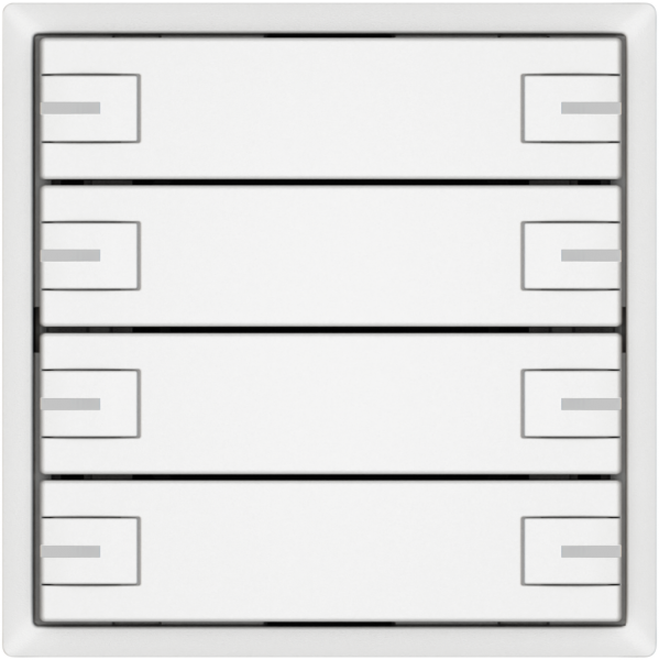 Pulsante KNX RGB EDIZIO.liv SNAPFIX® sensore temp.RGB-LED 4× com.2T bi 