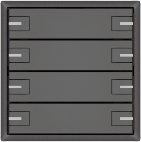 Pulsante KNX RGB EDIZIO.liv SNAPFIX® sensore temp.RGB-LED 8× com.1T grs 