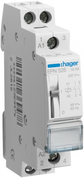 Télérupteur Hager 1UM 48VAC 24VDC 0 ouvreur 2 fermeur 0 inverseur 