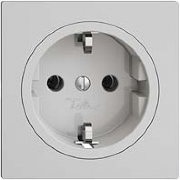 Presa Feller EDIZIOdue Schuko 16A 230V 60×60mm grigio chiaro 