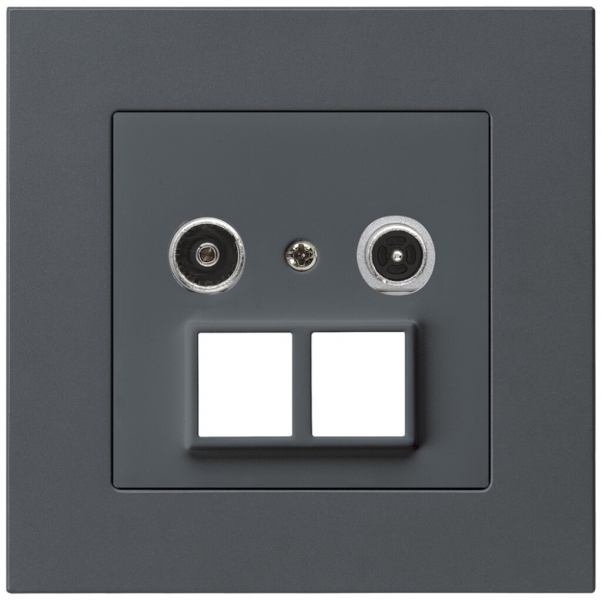 Prise multimédia ENC kallysto.pro R/TV 14dB 2GHz anthracite 