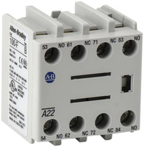 Bloc de contact auxiliaire AB 100-FA22, 2F+2O, encliquetable à l'avant 