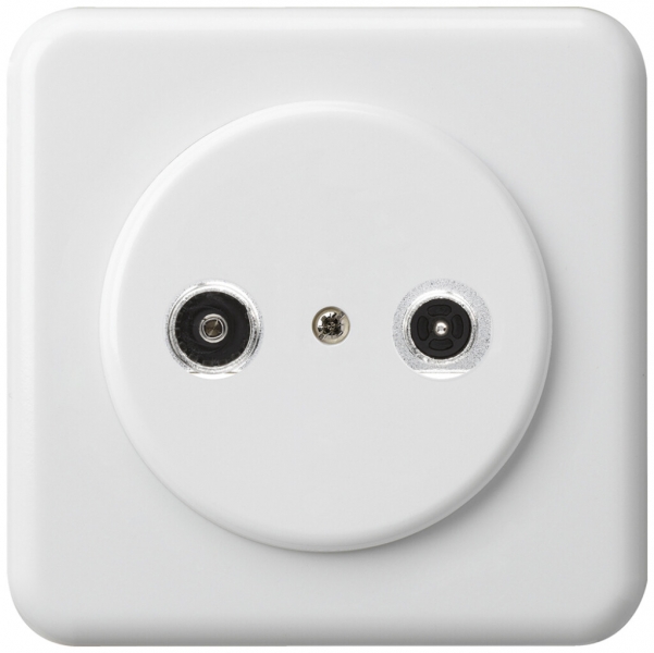 Presa d'antenna INC basico TV-R mont.C 23dB 2GHz bianco 