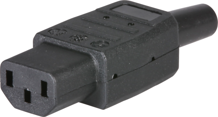 Prise d'appareils T113 C13 droite noir 