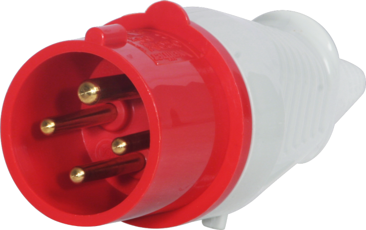 Spina Walther CEEtyp 16A 3LPE 6h 400V rosso Ø58/68×147mm IP44 