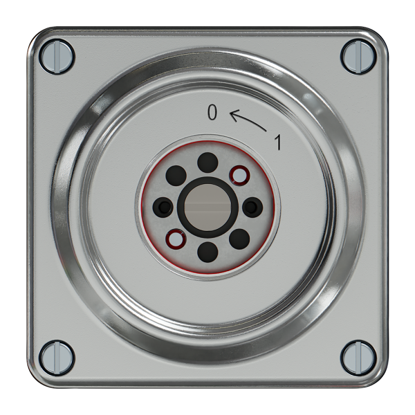 Contatto rotativo ELEMENT SNAPFIX® 1P 1C 16A 400V 0<-1 87×87×62mm all 