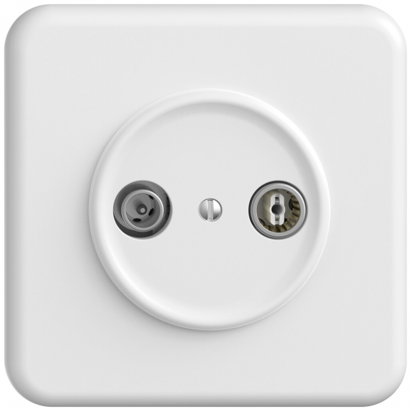 UP-Antennendose TV-R STANDARDdue SNAPFIX® Durchgangsdose 11dB ws 