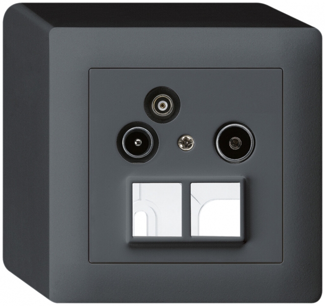 Prise pour antenne AP R/TV-Données kallysto HMS 2GHz 19db anthracite 